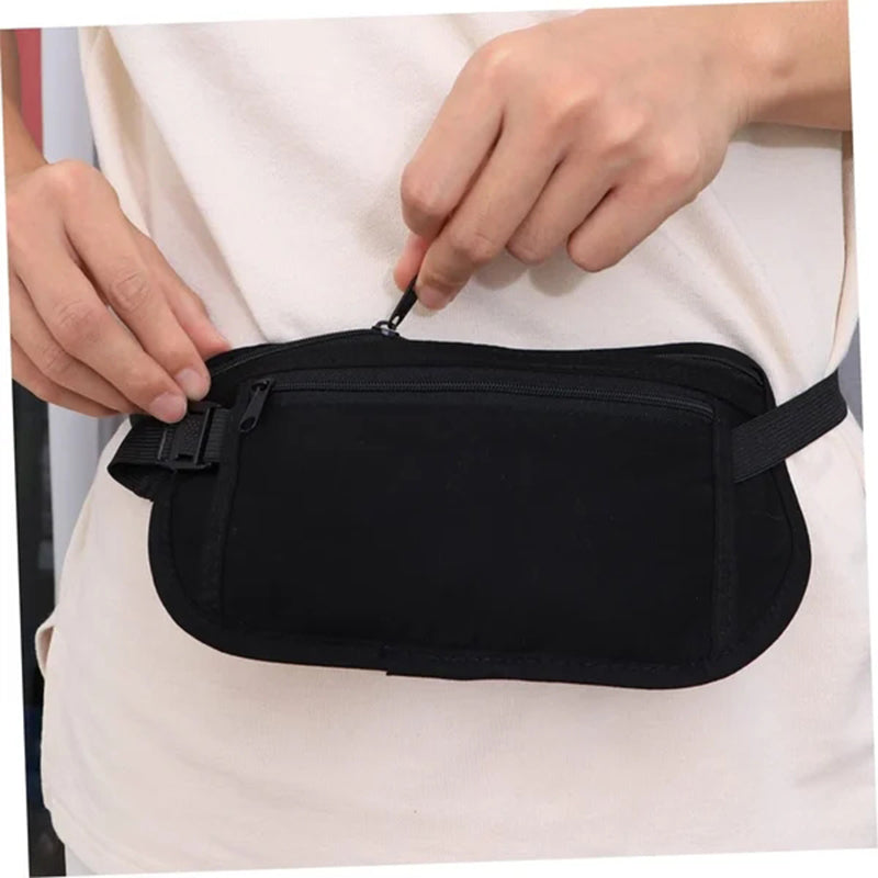 Sport Hip Bag Adjustable with Zipper Pockets