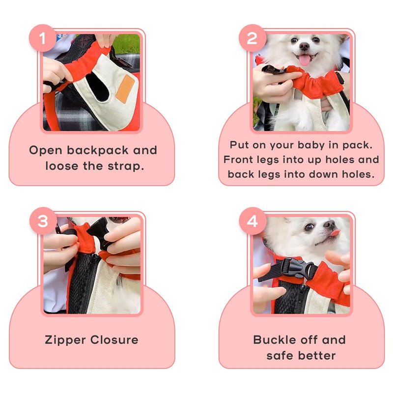 Portable backpack for dogs and cats on travels