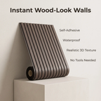 WoodLook Wall Panels – Self-Adhesive 3D PVC Wall Covering for Quick Living Effect