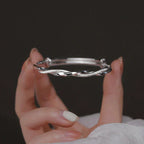 Elegant Woven Silver Bracelet
