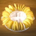 Microwave oven baked potato chips