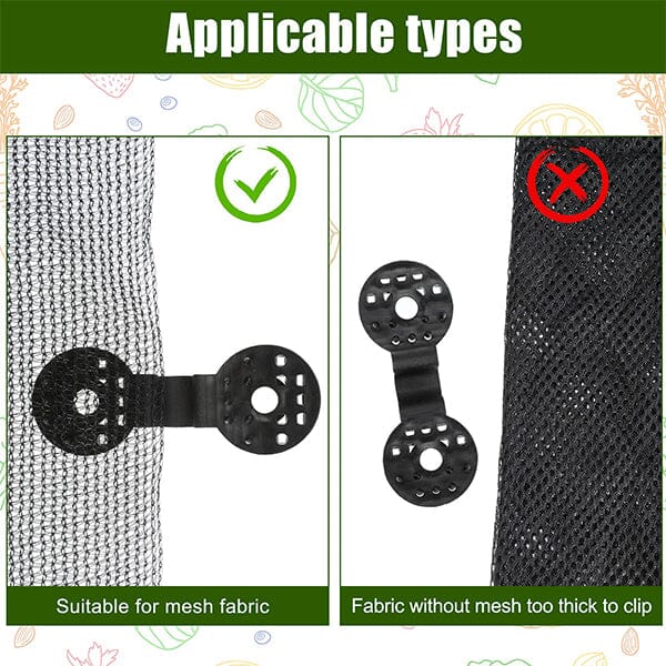 Shadow fabric plastic clips