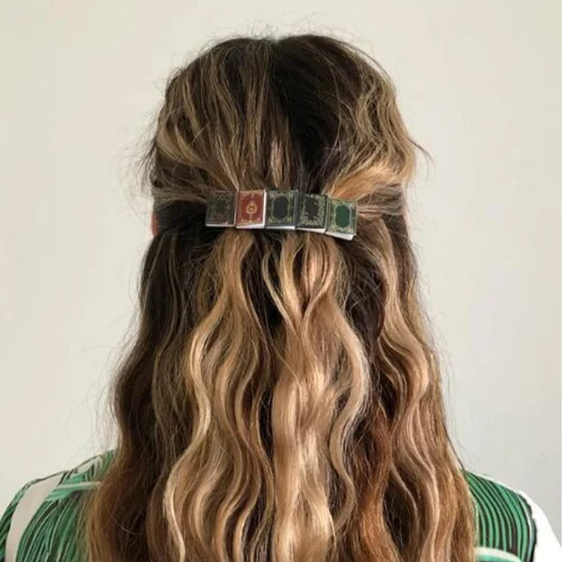 Miniature Book Hairpin Barrette