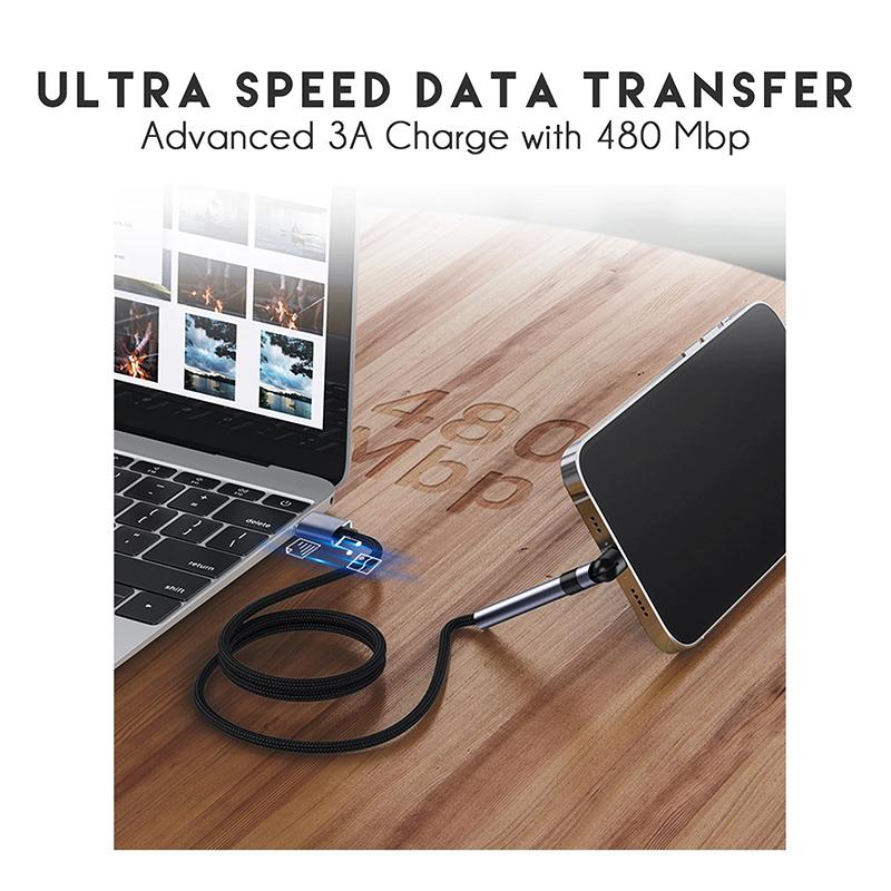 Rotatable Phone Stand Charger Cable