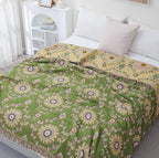 Reversible Scandinavian Blanket with Bird Design