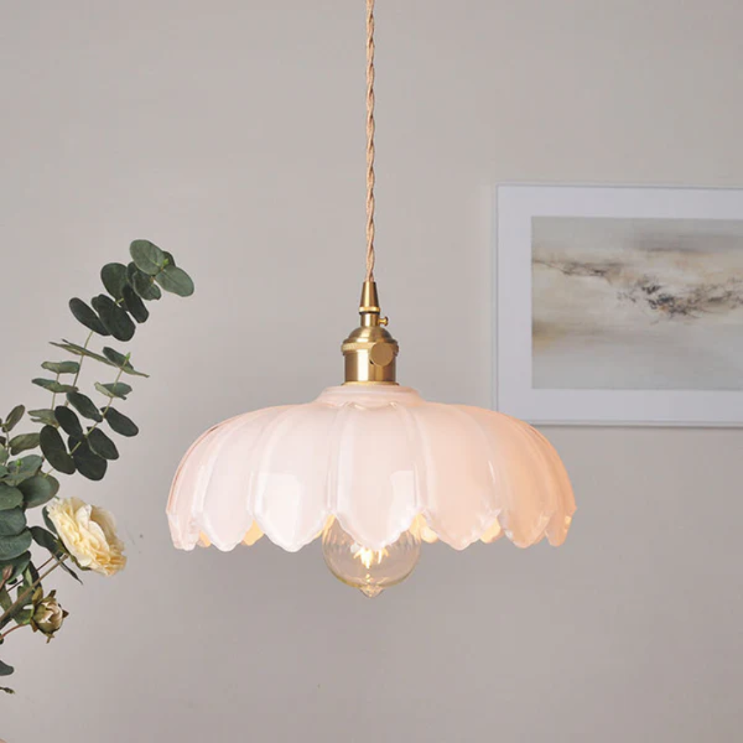 Vintage Glass Hanging Lamp