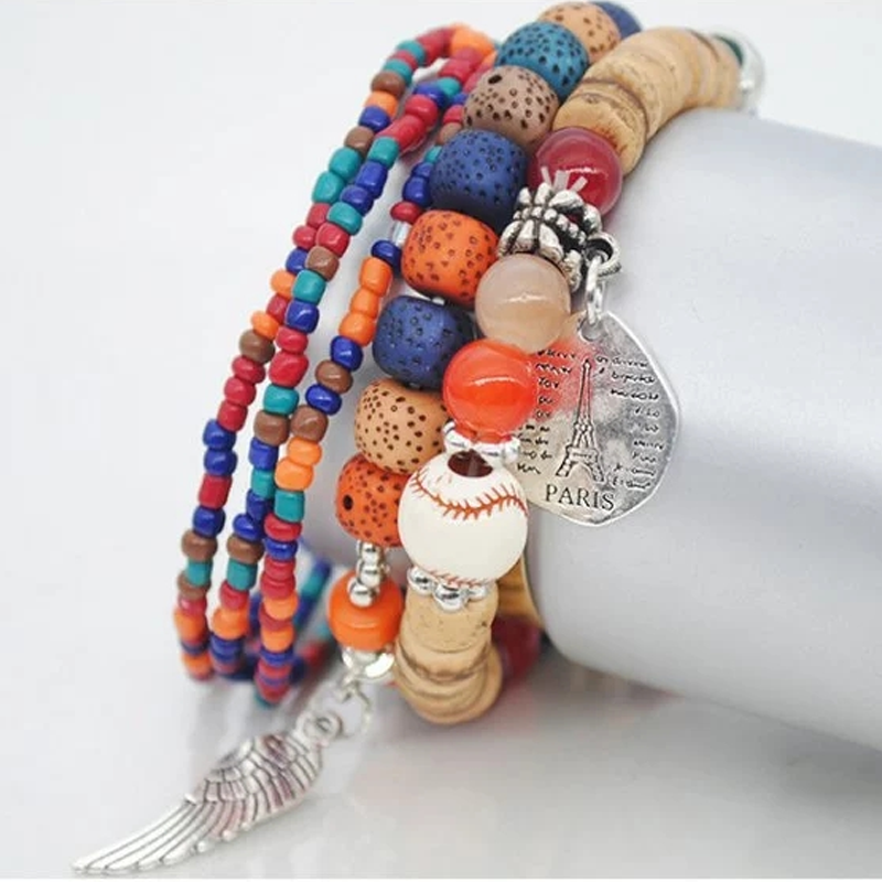 Multi-layered Bohemian style bracelet