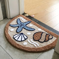 Fluffy Semicircle Non-Slip Bath Mat
