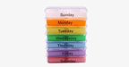 Compact weekly tablet organizer