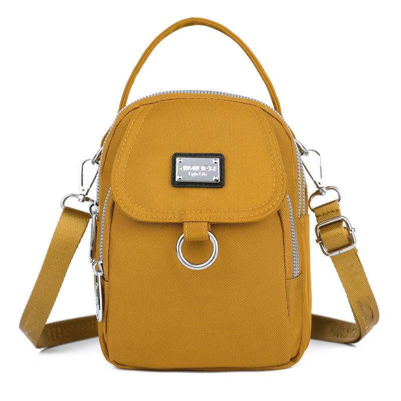 Women's Waterproof Nylon Shoulder Bag with Detachable Strap