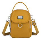 Women's Waterproof Nylon Shoulder Bag with Detachable Strap