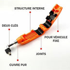 Universal anti-theft lock for motorcycle scooter handle grip