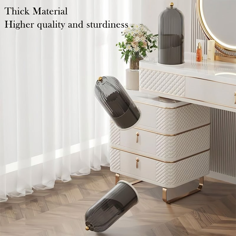 Sliding cover toothbrush storage box