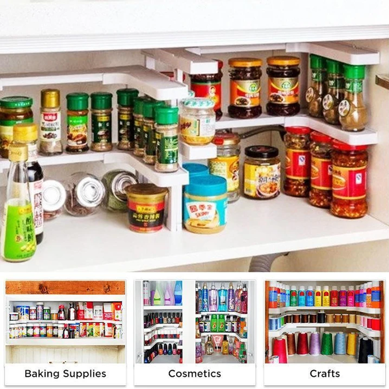 Adjustable Two-Layer Spice Rack