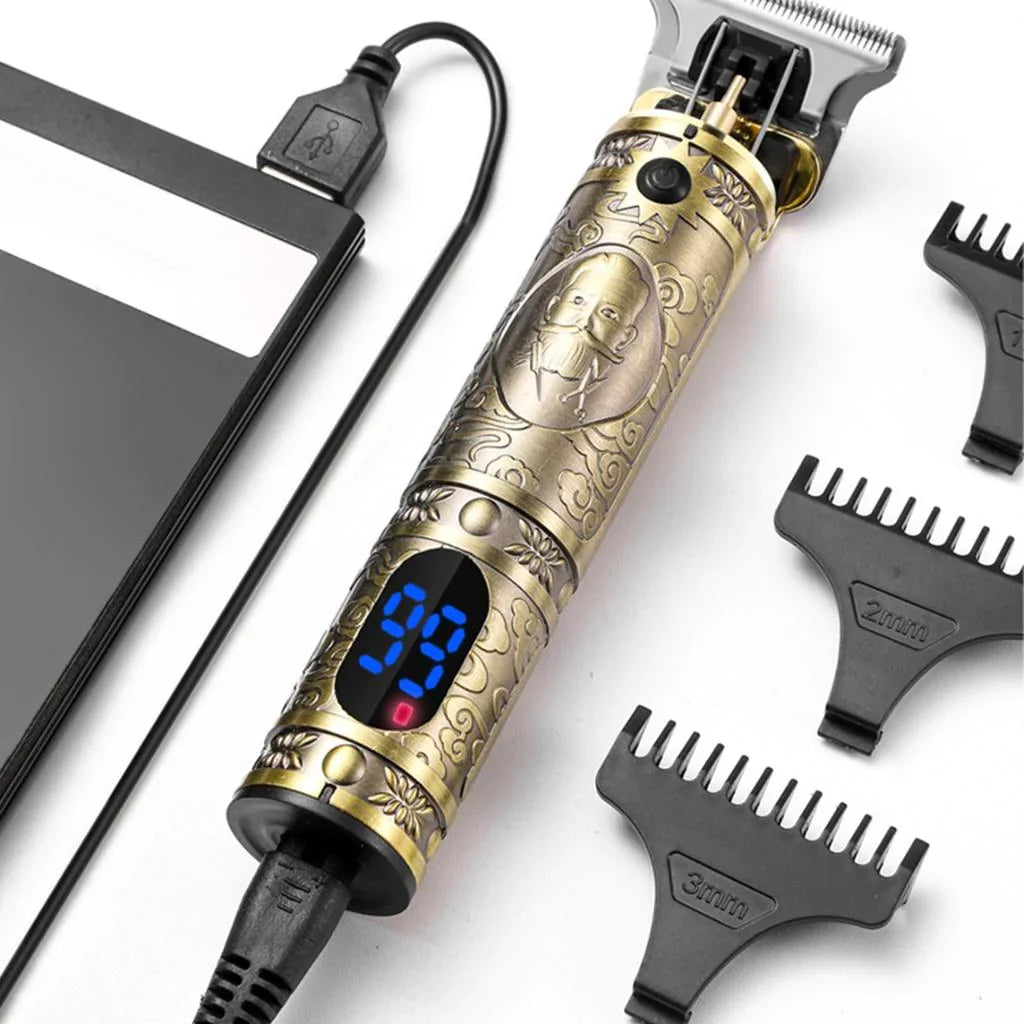 Branded T9 Vintage Beard Trimmer Professional Hair Cut Shaving Machine USB Rechargeable Wireless