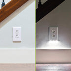 Outlet wall plate with LED night lights