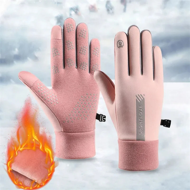 Waterproof finger touchscreen gloves, non-slip and cold-resistant