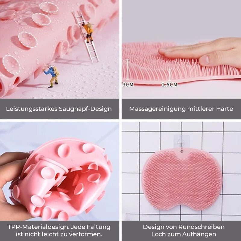 Foot and back scrubber for the shower, massage pad