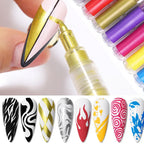 12-color ultra-thin curved nail pencil