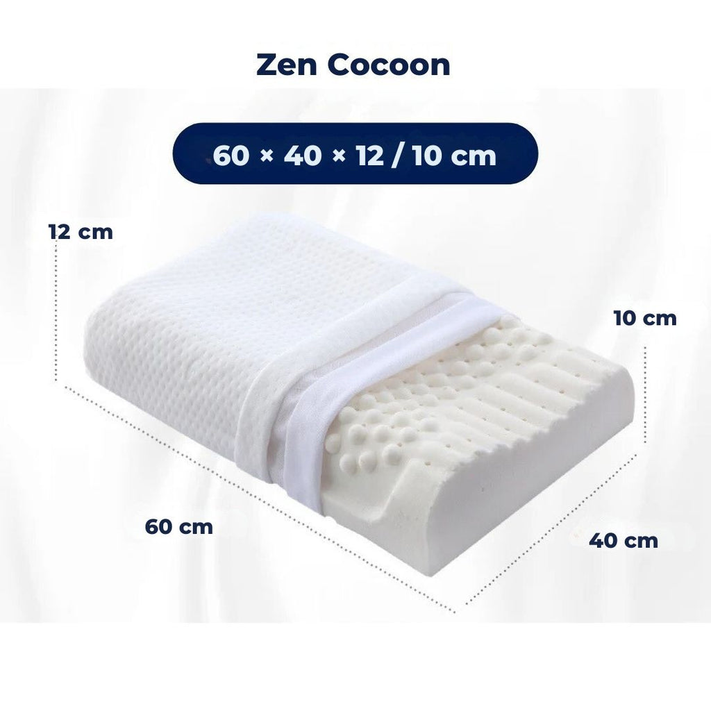 EcoNeck Comfort | 100% Natural Latex Orthopedic Pillow - for Neck Pain - Comfortable and Supportive Pillow - Better Sleep - Wellness
