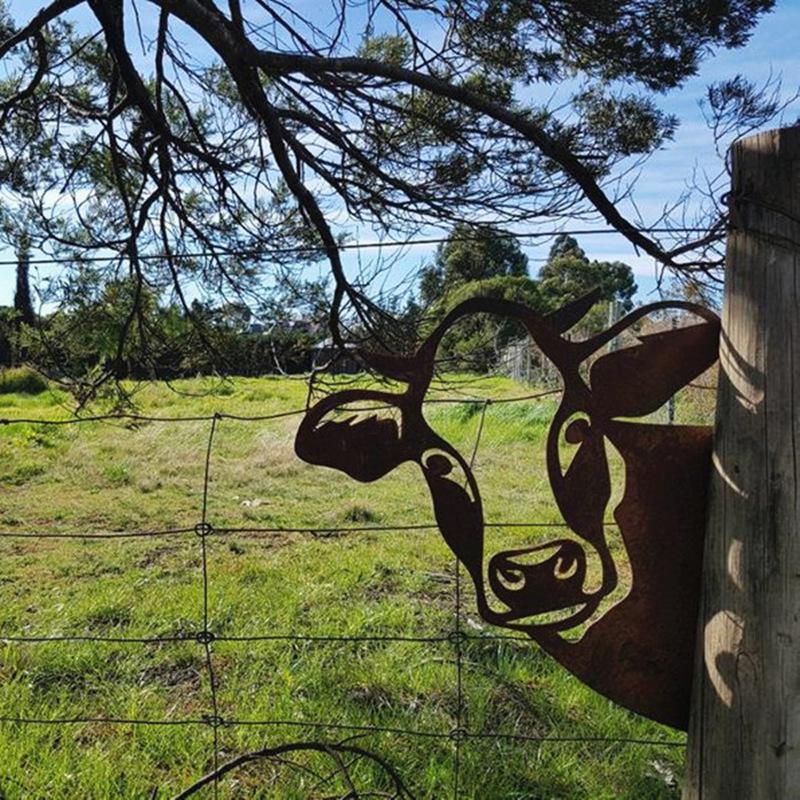 Outdoor Garden Farm Spying Goat Metal Artwork Indoor Decoration