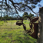 Outdoor Garden Farm Spying Goat Metal Artwork Indoor Decoration