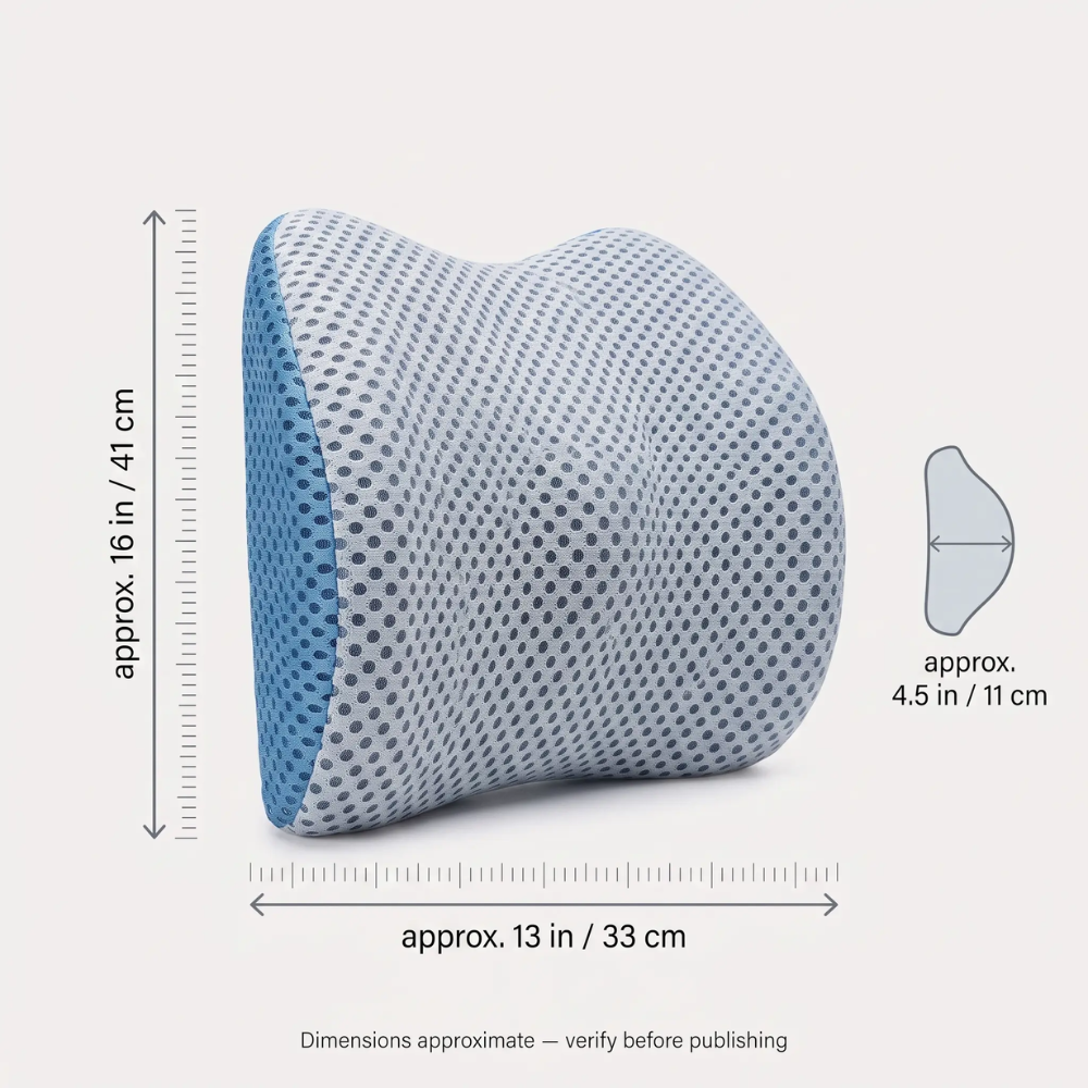 Lumbar Support Pillow CoreComfort – Orthopedic Memory Foam Back Cushion for Healthy Posture