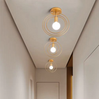 Modern Ring-shaped Ceiling Lamp Gold