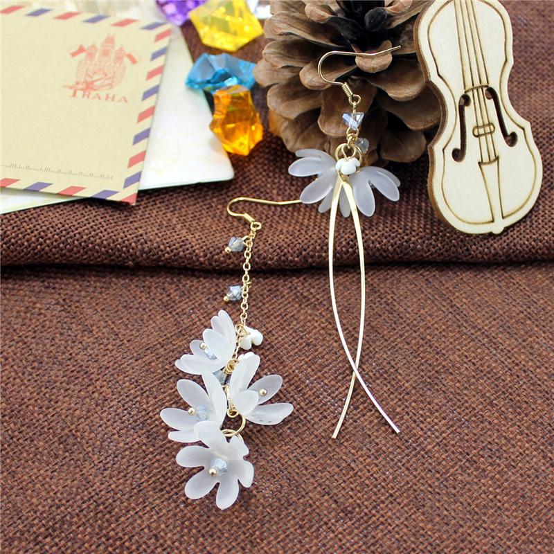 Asymmetrical Flower Earrings