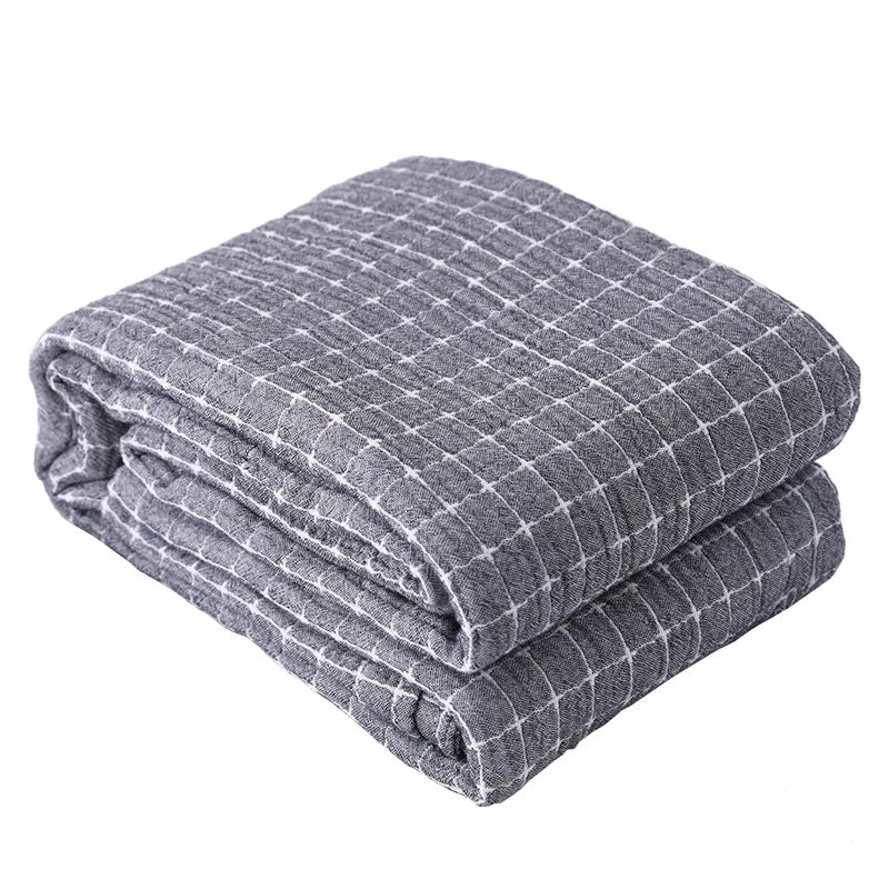 Simple Casual Cotton Blanket in Checkered Design – Soft and Comfortable for Your Home