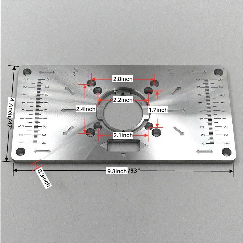 Aluminum Router Table Insert Plate