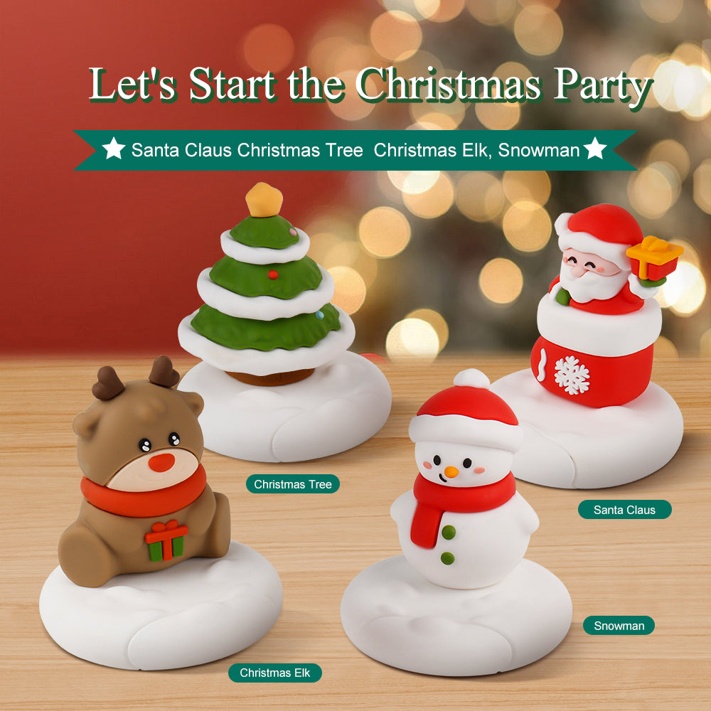 Cute Christmas Santa Snowman Desktop Phone Stand