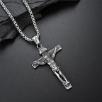 Titanium Steel Cross Pendant Necklace