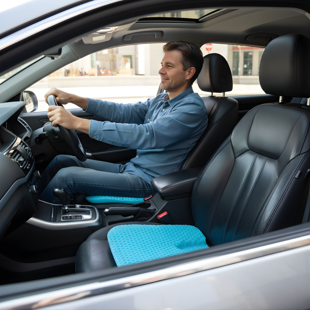 Pressure Relief & Cooling Honeycomb Gel – Posture Support – Office Car Chair Comfort for Long Sitting