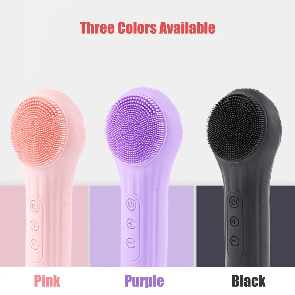 Rechargeable Face Scrubber with Facial Cleansing Brush