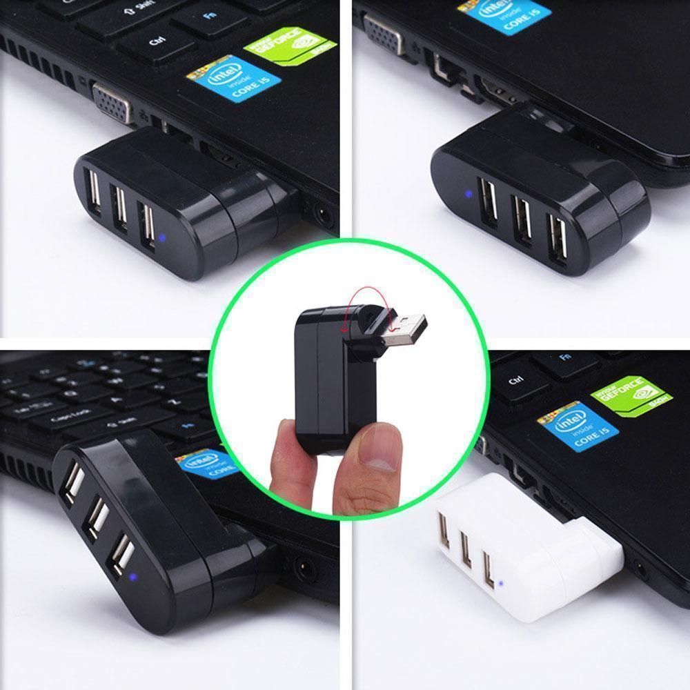 Mini rotatable 3-Port USB Hub