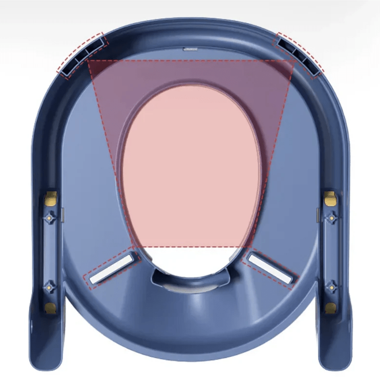 Ergonomic potty trainer with child-friendly design