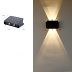 Modern LED outdoor wall light with up & down light – Waterproof wall lamp for house facade and entrance area