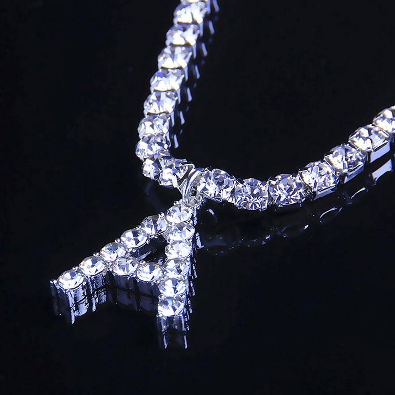 Rhinestone Letter Anklet