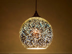 Fireworks Sphere – Silver – Includes 12W LED Warm Light - Dia 25cm