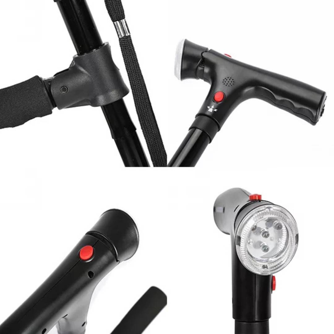 MobilityMate Folding Cane Collapsible Walking Stick | Telescopic Walking Stick - Lightweight Cane - for Seniors and Travellers