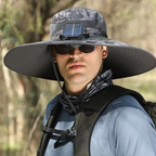 Ultimate Outdoor Sun Hat with Rechargeable LED and Wide Brim