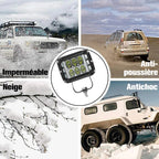 LED strobe spotlight with three sides for car