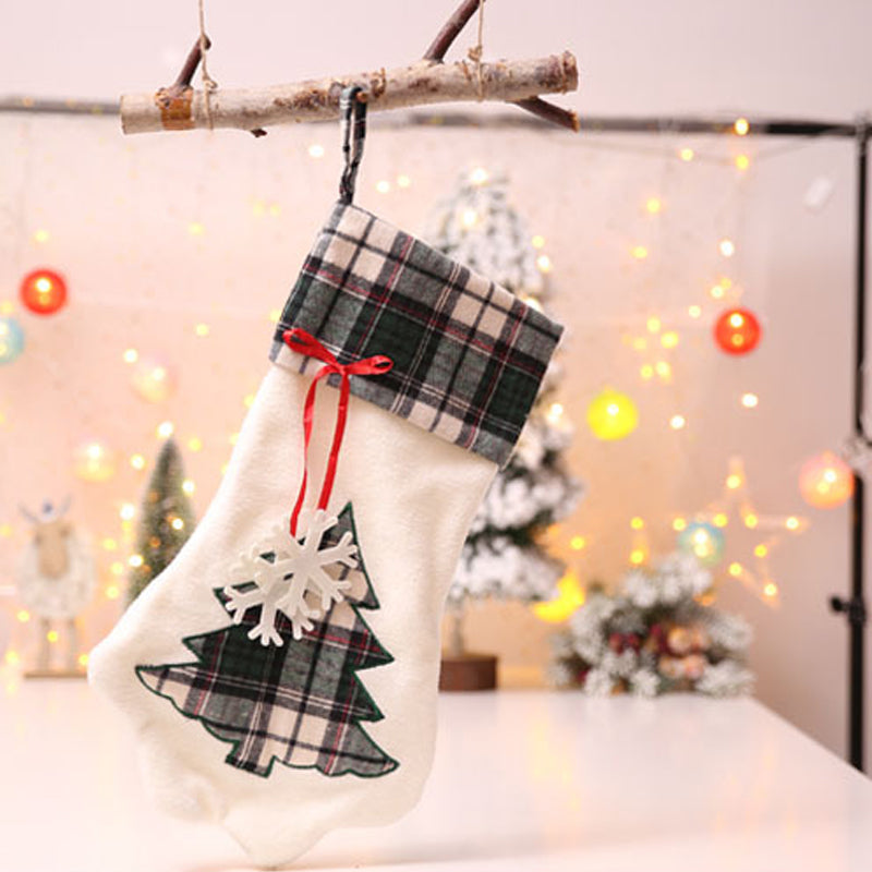 Checked Christmas Socks
