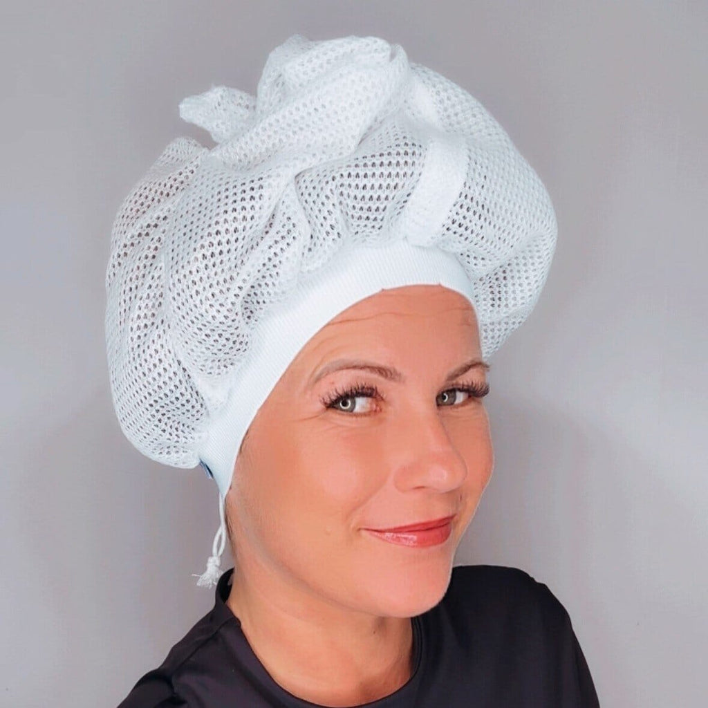 Net Plopping Cap for Drying Curly Hair