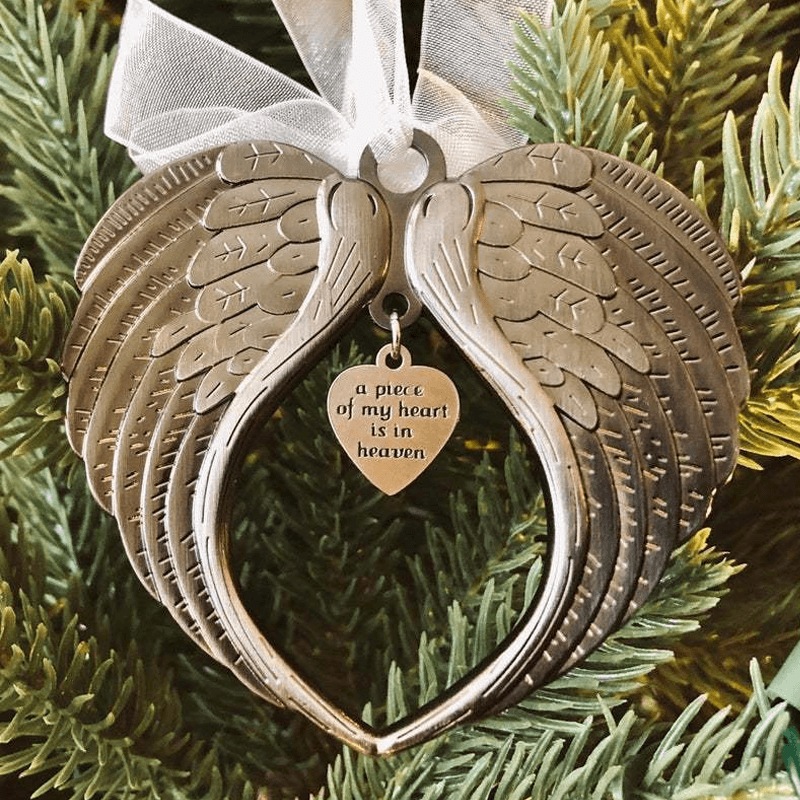 🎄Christmas Tree Memorial Ornaments Angel Wings Bell Hangings Hanging Decoration