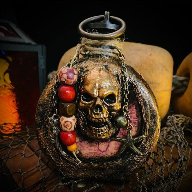 Skull Pirate Rum Bottle made of Resin