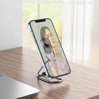 Metallic foldable phone holder