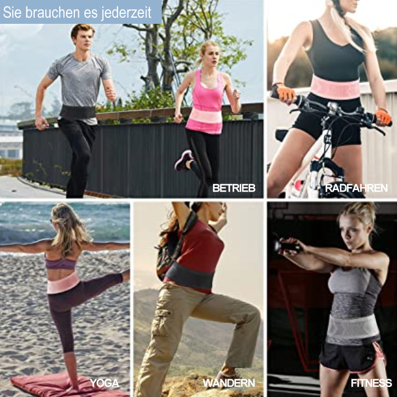 Multifunctional, breathable, concealed hip bag made of knit