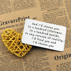 Anniversary gifts for couples, long-distance use wallet card for him